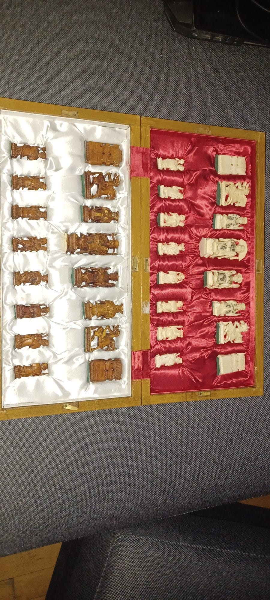 Antik kinesisk elfenben skak - AnotherAuction